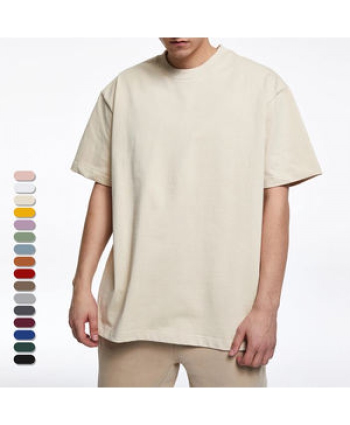 Asian Size China Manufacturer Custom Clothing Men's T-shirts 280gsm Heavy Cotton Oversized Drop Shoulder T Shirt