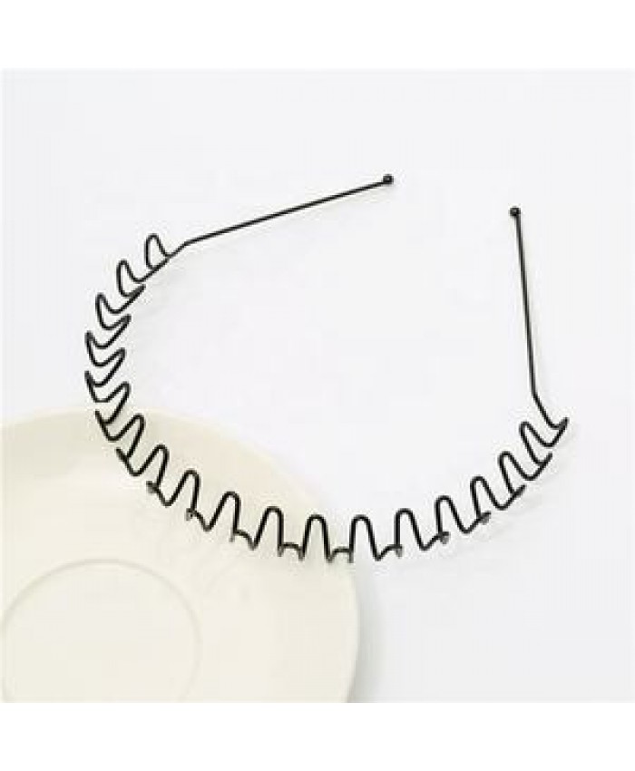 Factory direct sales Korean version black paint wave hair band unisex fashion spring headband hair accessories wholesale