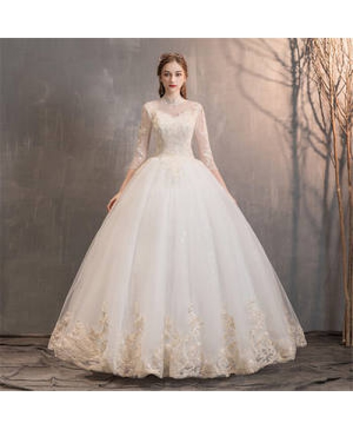 Wedding Apparel & Accessories Women wedding dress Fashion Styles Wedding Long Vintage Applique Bridal Gown long tail women brid