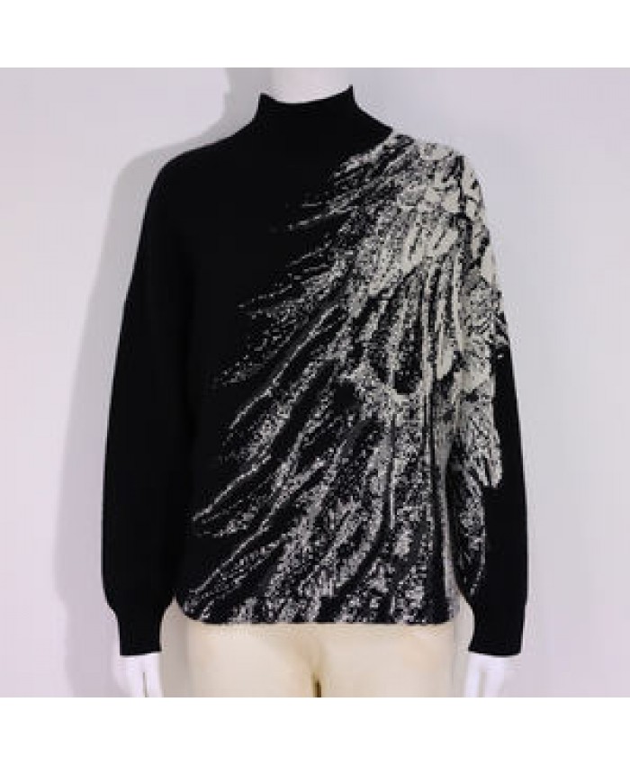 Women's Women AOPU Black Unisex Turtleneck 100% Cashmere Pullover Women'S Sweaters Knitted Jumper For Women