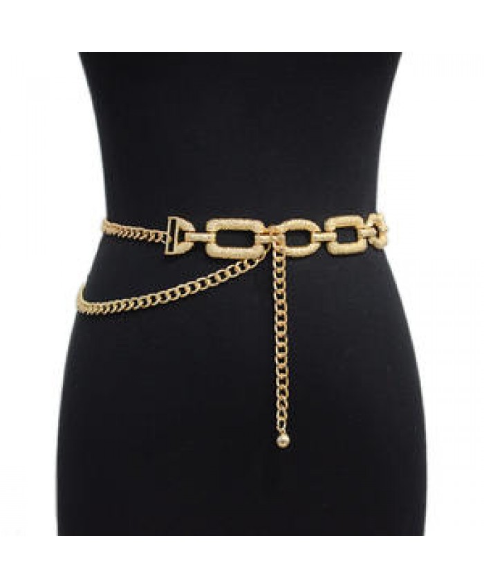 Metal Chain Dress Accessories Women Casual Punk Gold Belt