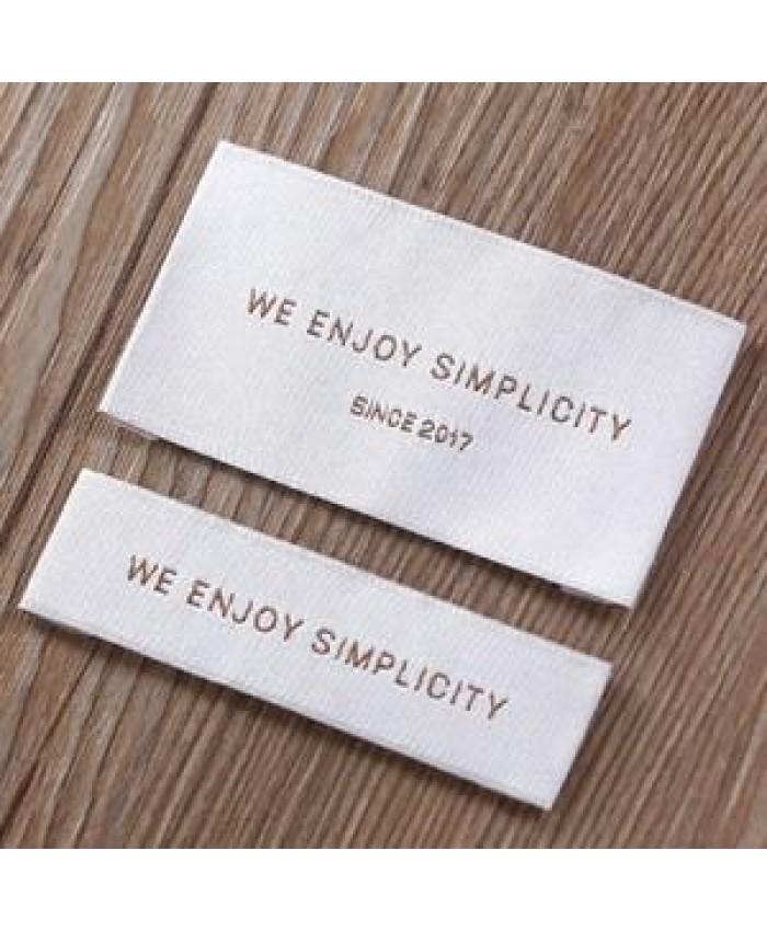 custom Clothing Accessories Private Brand Name Logo Damask Woven Tag Garment Cloth Label Custom Woven Label