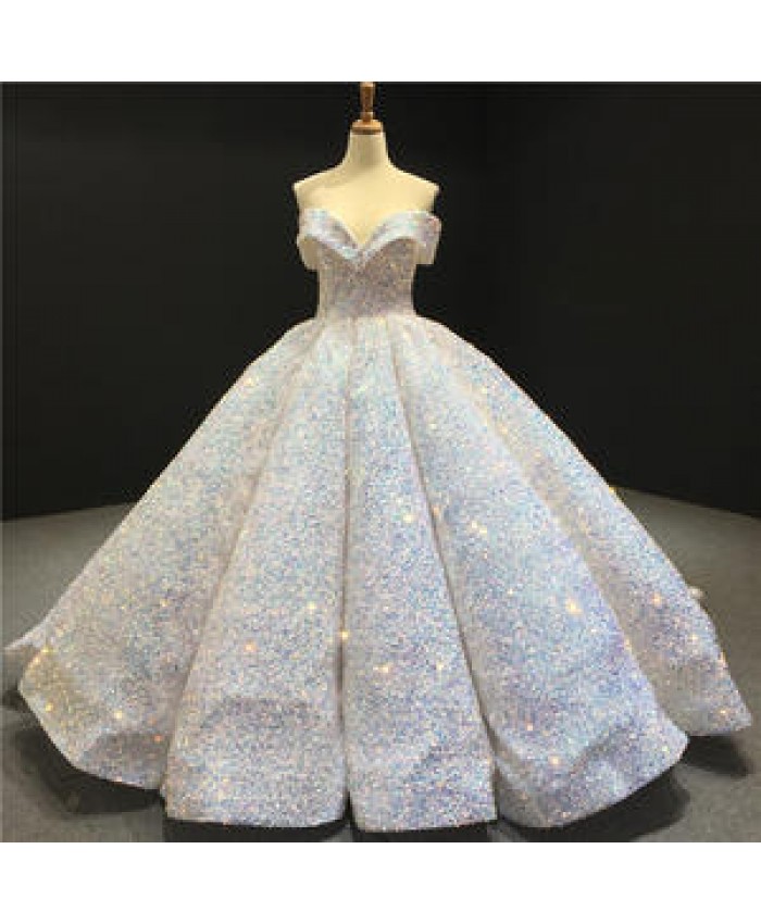 Cheap Lace Oem Custom Design Hight Quality Off-shoulder, Beige White Wedding Dress Bridal Gown Bride Dress