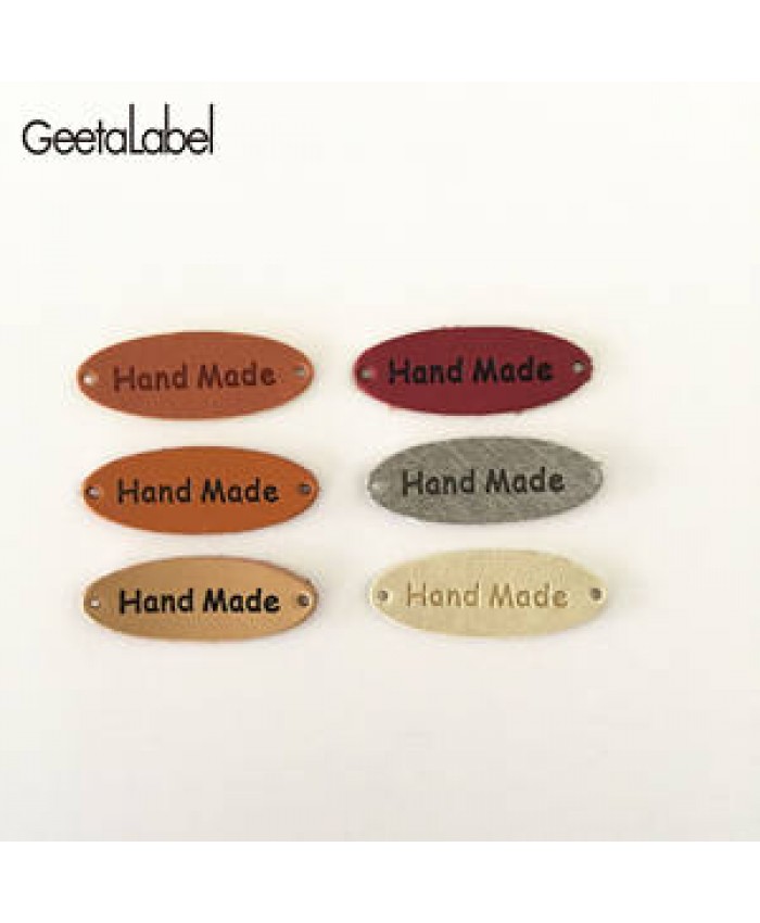 DIY Accessories Embossed Logo Clothing Leather Patches Handmade Leather Label For Children Clothes