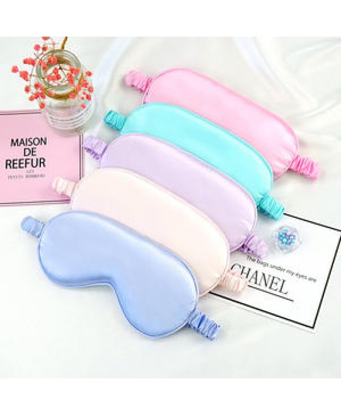 1pcs multiple colour ear muff & eye masks silk eye mask