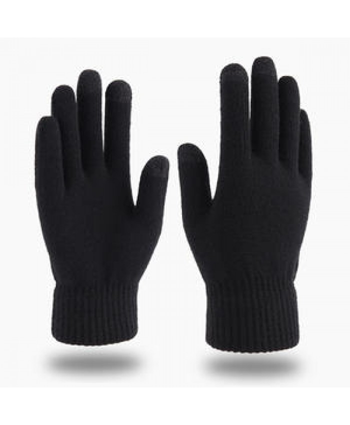 2021 Winter Gloves Women Men Unisex Knit Warm Mittens Call Talking &Touch Screen Gloves Mobile Phone Pad