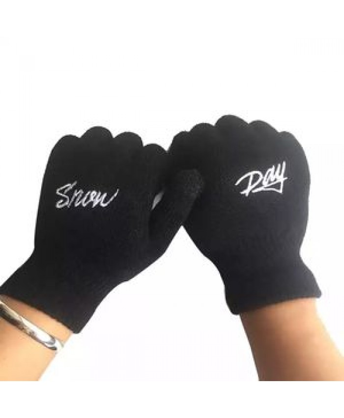 Winter Knitted Acrylic Touch Screen Customize Gloves Custom Magic Gloves Mittens