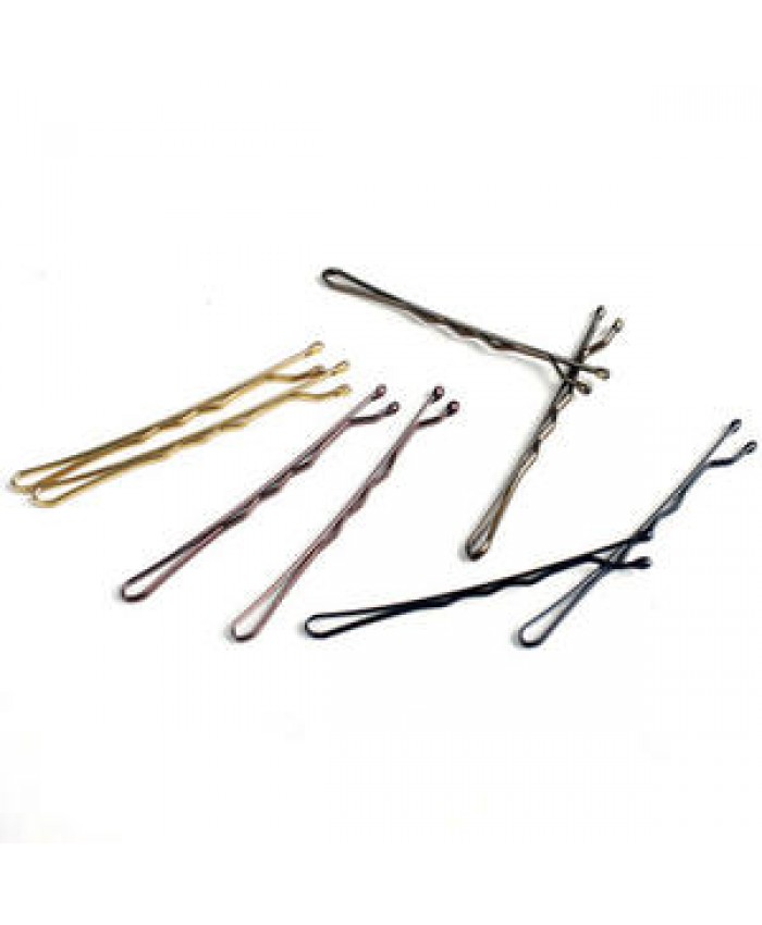 Hair accessories factory selling fashion blonde hair bobby pins ripple black hairpins
