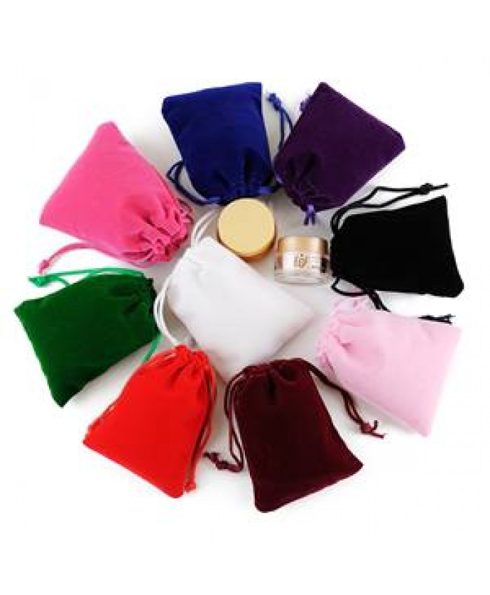 Overstock Multicolor Large Hair Conditioner Packing Velvet Bags Logo Drawstring Bags Gift Bags Small