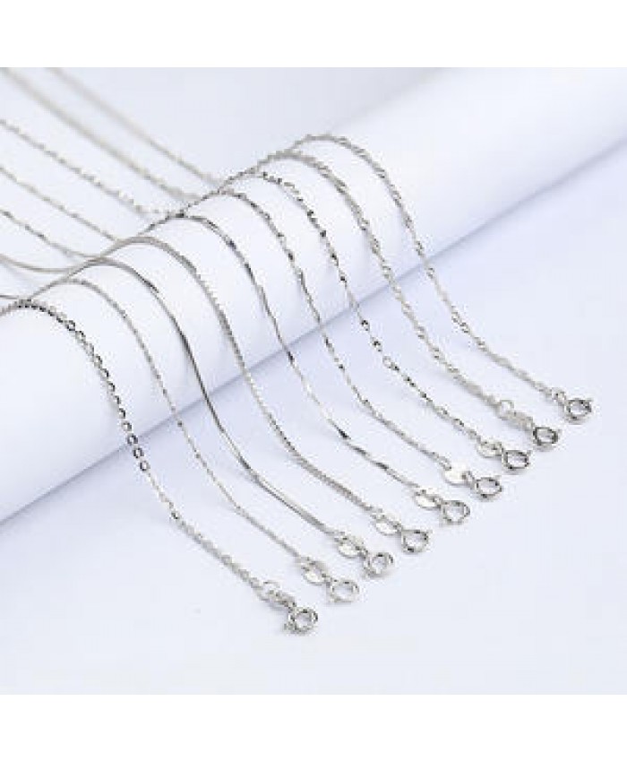 Korea Fashion 925 Sterling Silver Necklace Set 18K Gold Plated Snake Chain Necklace Box Custom Necklace Jewelry for Women