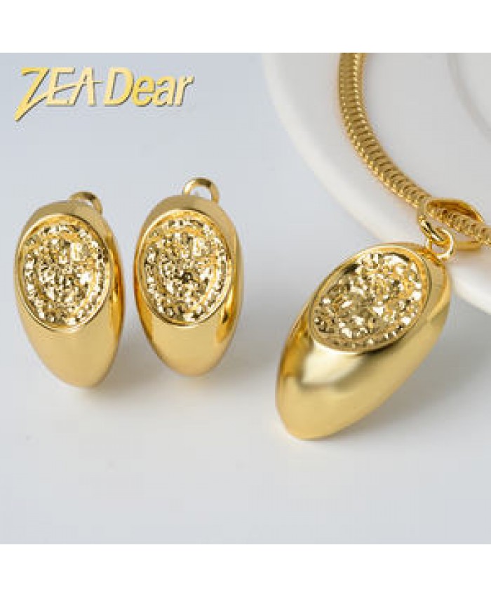 High Quality Luxury brazilian gold plated jewelry 18k set accessories for women jewelry set