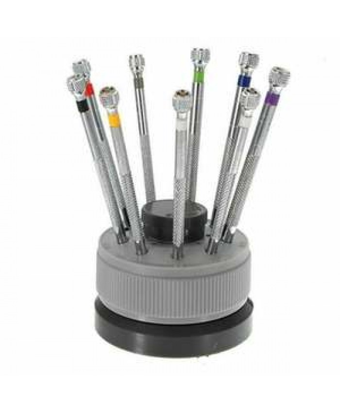 Watch 9pc Set Precision Screwdriver Watch Jewelry Slotted Flat Blade Watchmakers Tools