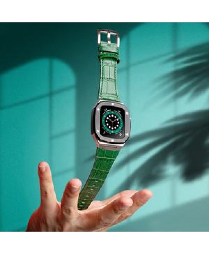 Protective Leather Band Strap 38/41/44/45mm Screen Cover Watch Case for Apple Men Iwatch Series 3/4/6/7 Protector