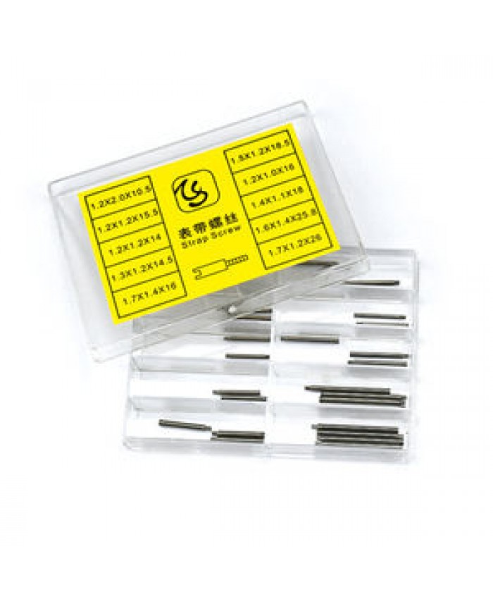 50pcs/100pcs Metal Watch Band Strap Screw Set with Storage Box Watch Repair Tool Accessories Parts For Watchmaker