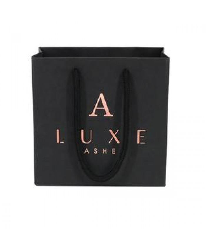Wholesale Custom Printed Brand Logo Design Promotion Luxury Clothing Retail Gift Shopping Black Jewellery Paper Bag With Handle