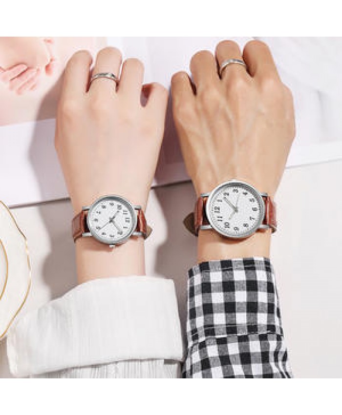 New Style Simplicity Number Watches Men's Ladies Couple Watches Quartz Wrist Watches For Gift