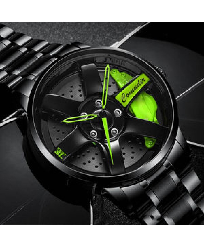 New Watches Men Sports Car Men Watches Quartz Waterproof Sport Rim Hub Wheel Wristwatch Car Quartz Men's Watches