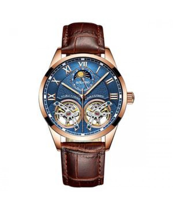 YD ailang 8822 Luminous Waterproof Watch Double Flywheel Automatic Mechanical Watch Business Men's Watch