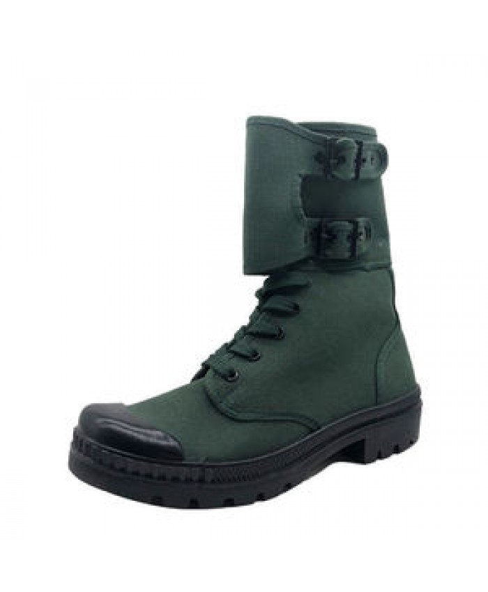 Factory wholesale military green canvas training shoes combat boots