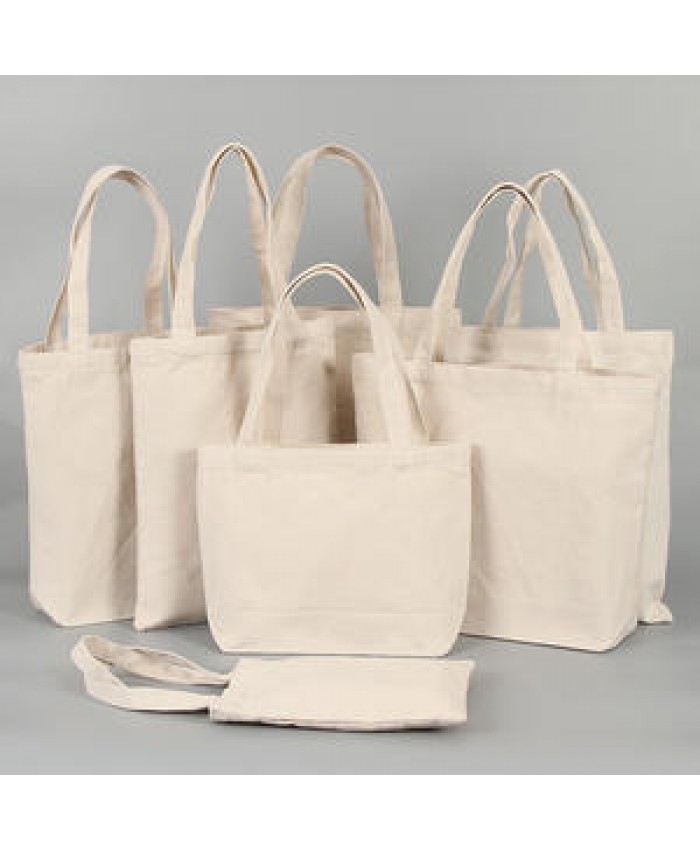 Personalized custom logo printing eco friendly durable canvas cotton tote blank plain shopping bag