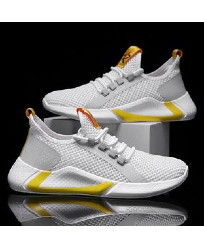 2022 New fly woven continuously empty net men's fashionable shoes sports running shoes