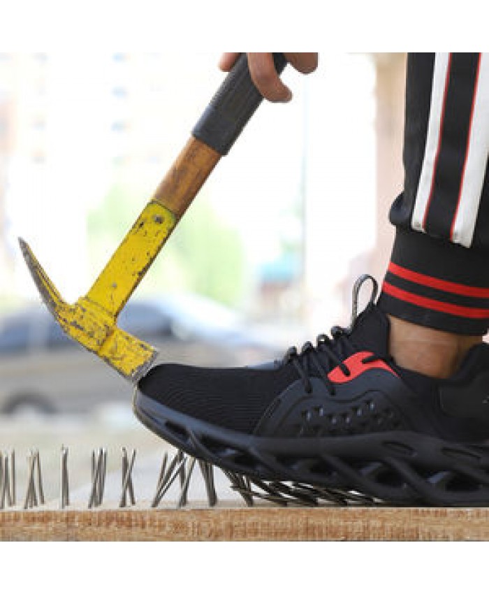 Hot Selling Industrial Breathable Men Working Sneakers Steel Toe Lightweight Safety Shoes for Men