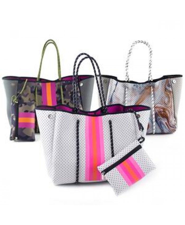 2021 Hot selling perforated neoprene bag beach bag tote handbag bags for women