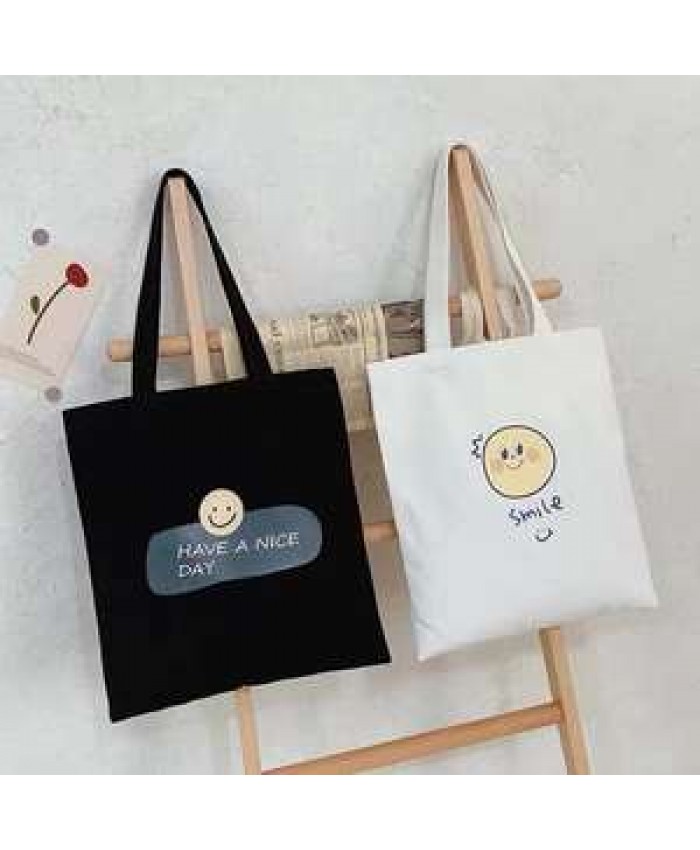Recycle plain Custom printed organic cotton canvas tote bag bulk large reusable canvas cotton shopping bag with logo