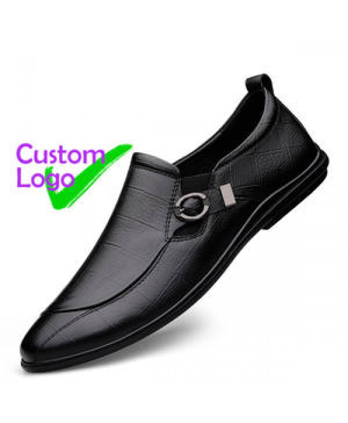 Without laces Genuine Shoes Men Leather Flat Formales Loafers Pure Leather Shoes For Men Erkek Smart Imported Shoes Leather Men