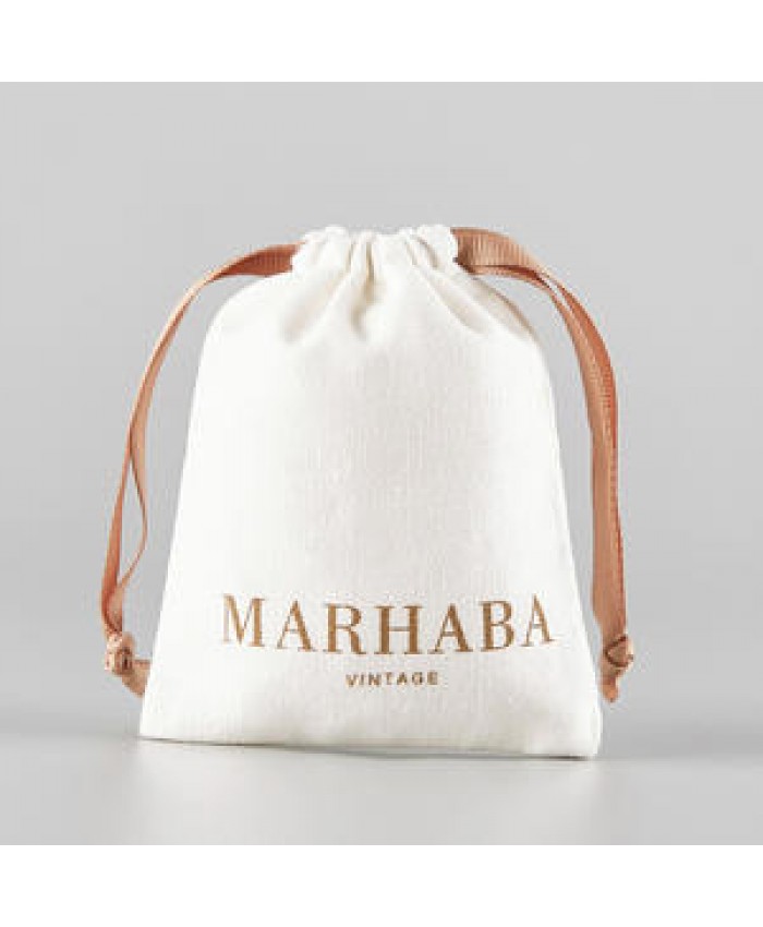 Custom jewelry bag 100% Organic Cotton canvas pouch Small Cotton Drawstring Bag With Logo for gift packaging