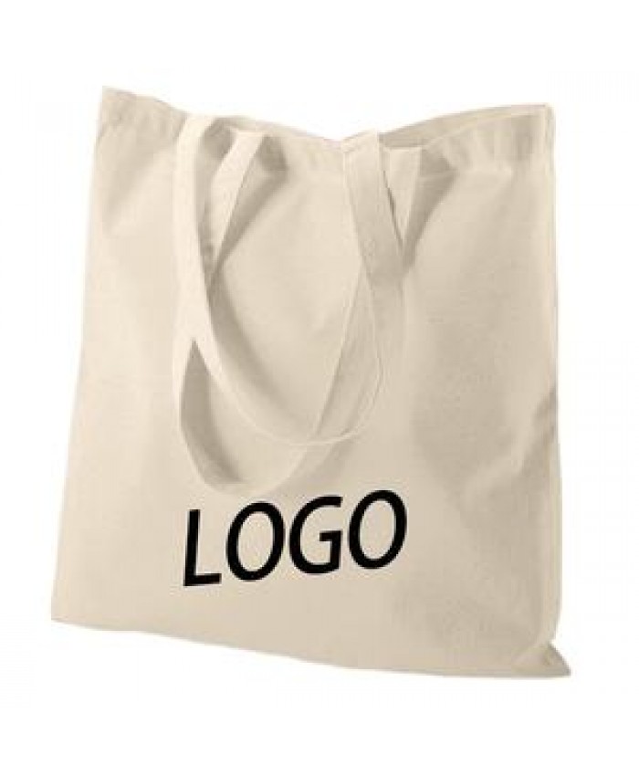 Custom logo size Eco-friendly reusable recycled 8oz 10oz 12oz women tote handled shopping cotton canvas bag