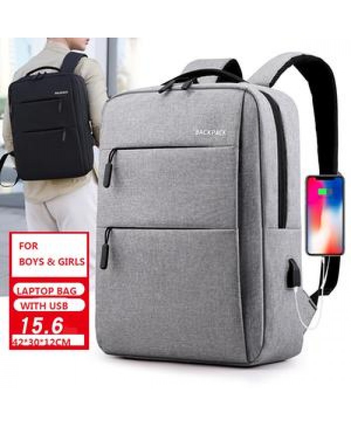 Large Capacity multifunction nylon USB charger backpack Anti theft Smart Laptop Backpack bag with USB Charging port