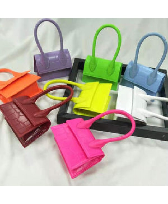 handbags Small 2021 Autumn winter new crocodile printing PU leather shoulder bag for women kid jelly purse mini handbags