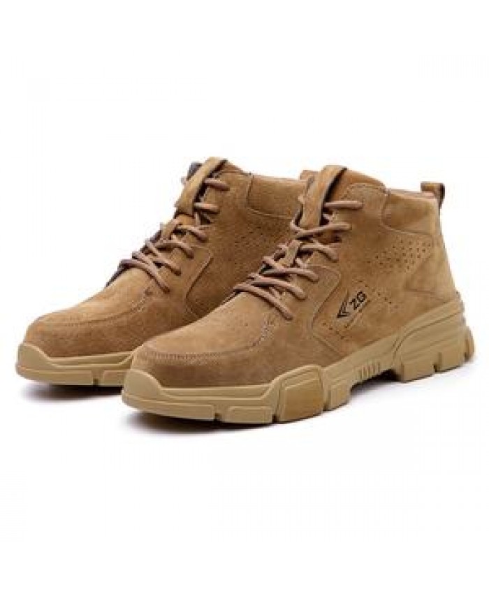 Cow suede safety boot shoes leather safety shoes men work boots boots safety with high quality