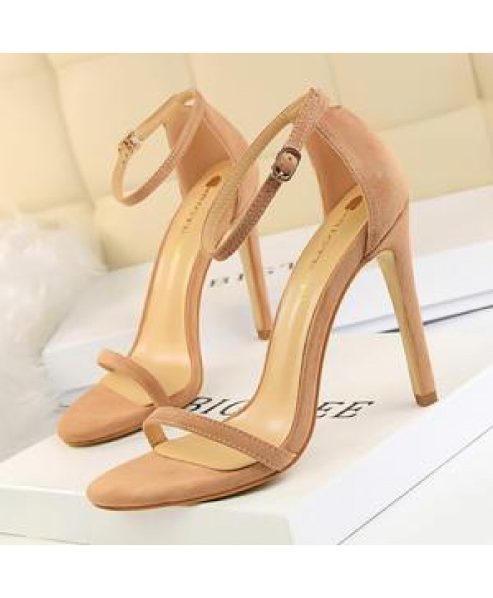 New Arrived suede Leather High Heel Shoes Fashion Sexy 2022 Heeled Sandals for Women and Ladies