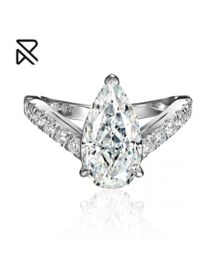 Rings Ring 2021 Silver Metal Stone Drop Rings Custom Female Wholesale Cute Engagement Drop Ring