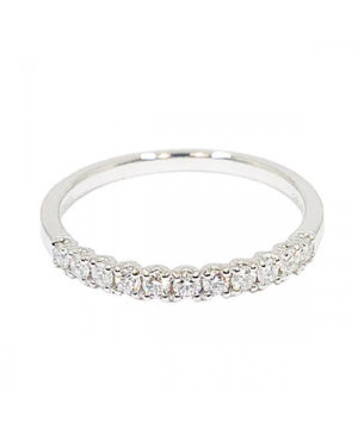 Japan half eternity heart solid gold real diamond engagement ring