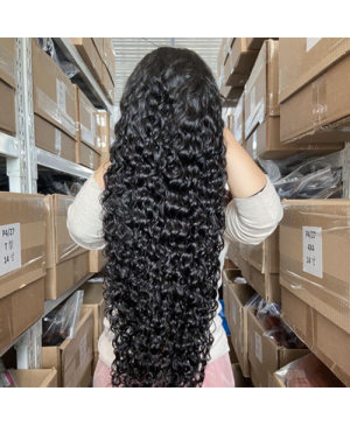 HanF Blonde 36 Inch Long Straight Brown 13X4 Transparent Lace Highlighted Human Hair Wigs 12a Highlight Body Wave Hair Full Wig