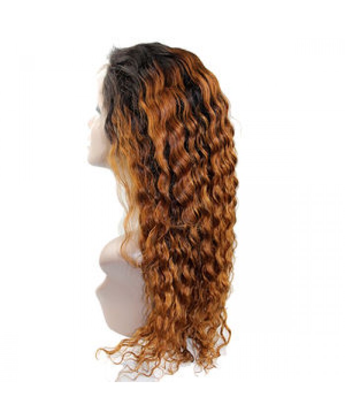Wholesale Deep Wave 100% Brazilian Human Hair Lace Wig T Part 13x4 Transparent Frontal Closure Lace Front Wig