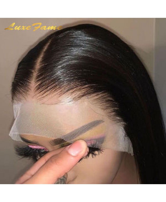 Luxefame Frontal Glueless Full Hd Lace Wig,Cuticle Aligned Virgin Raw Indian Hair Wig,Unprocessed 100% Full Lace Human Hair Wig