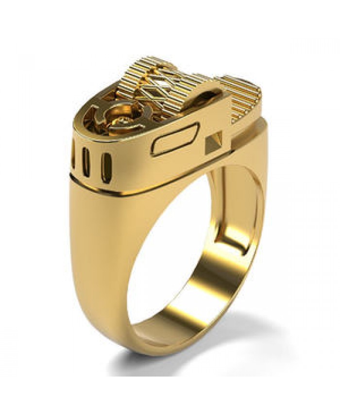 Free sample European And American The New Hot Jewelry Men's Titanium Steel Lighter Rings
