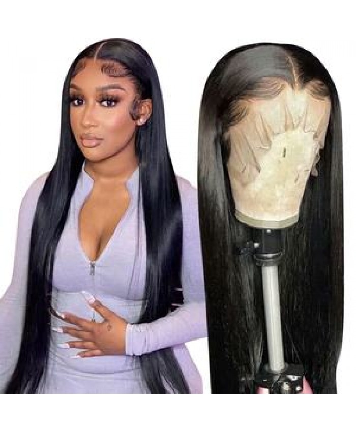 Glueless Bone Straight Lace Front wigs Human Hair Lace Front Brazilian Human Hair HD Transparent Lace Front Wigs For Black Women