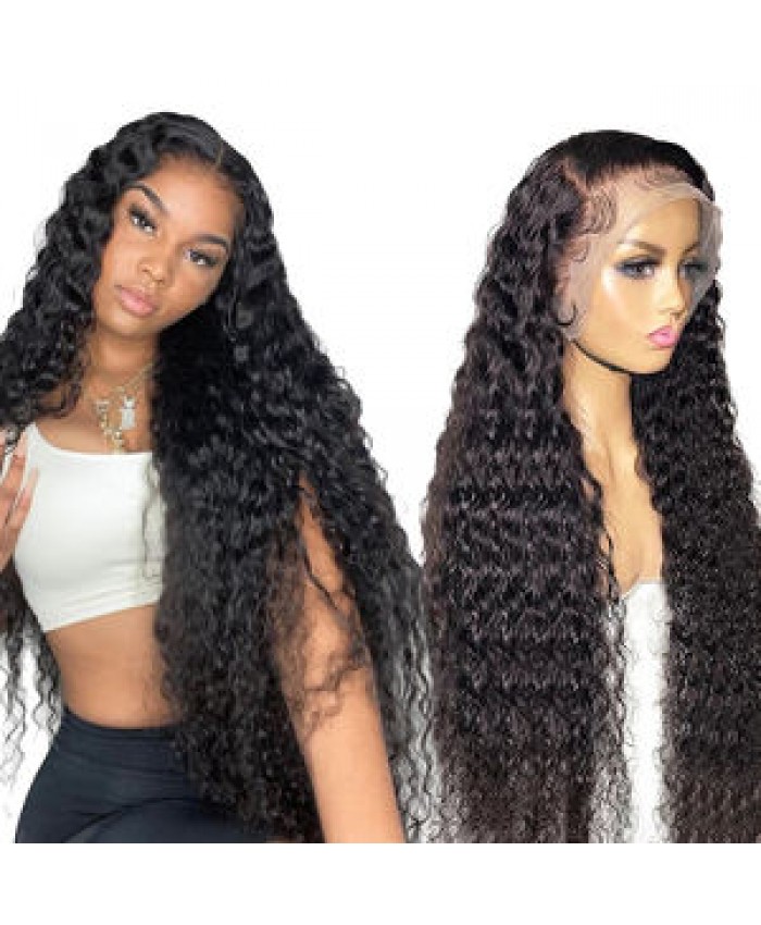 Virgin Remy Brazilian Wigs Transparent Hd Lace Wig 4X4 5X5 Lace Closure Water Wave Human Hair Wig