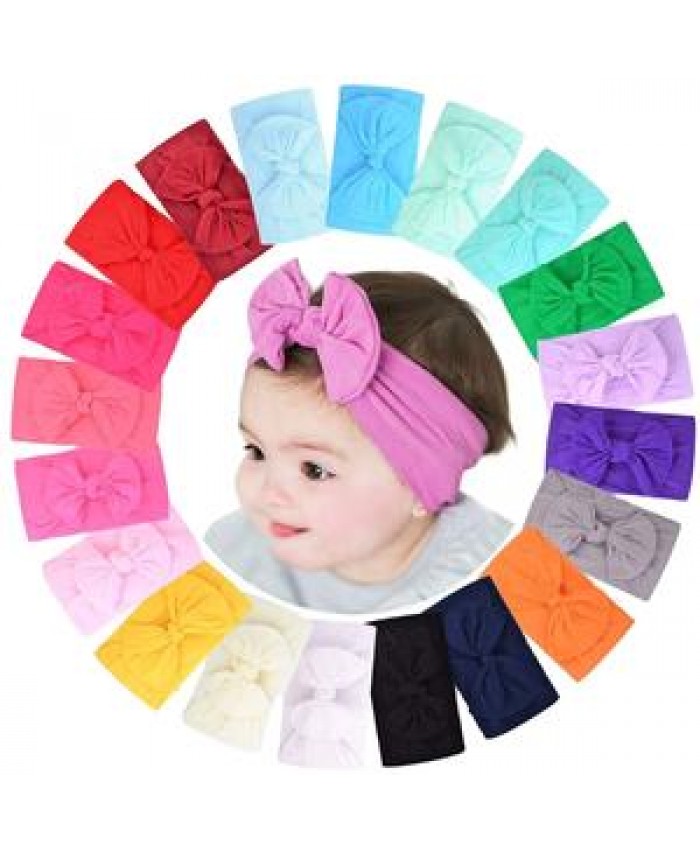Source factory customized cute style fabric baby hair accessories soft and comfortable nylon Butterfly Hair Band