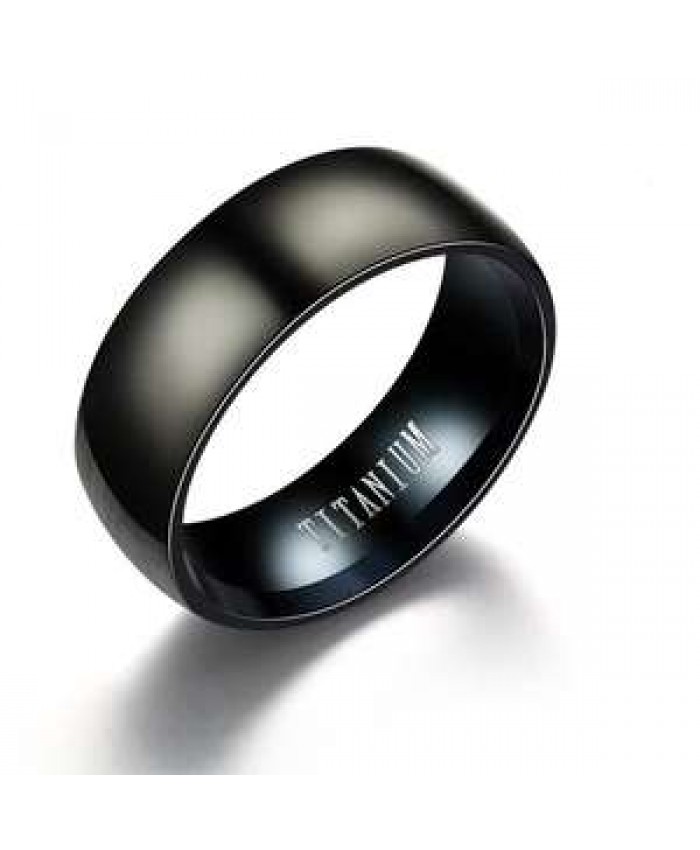 Popular Style Titanium Ring Fashion Stainless Steel Black Ring for Male Men