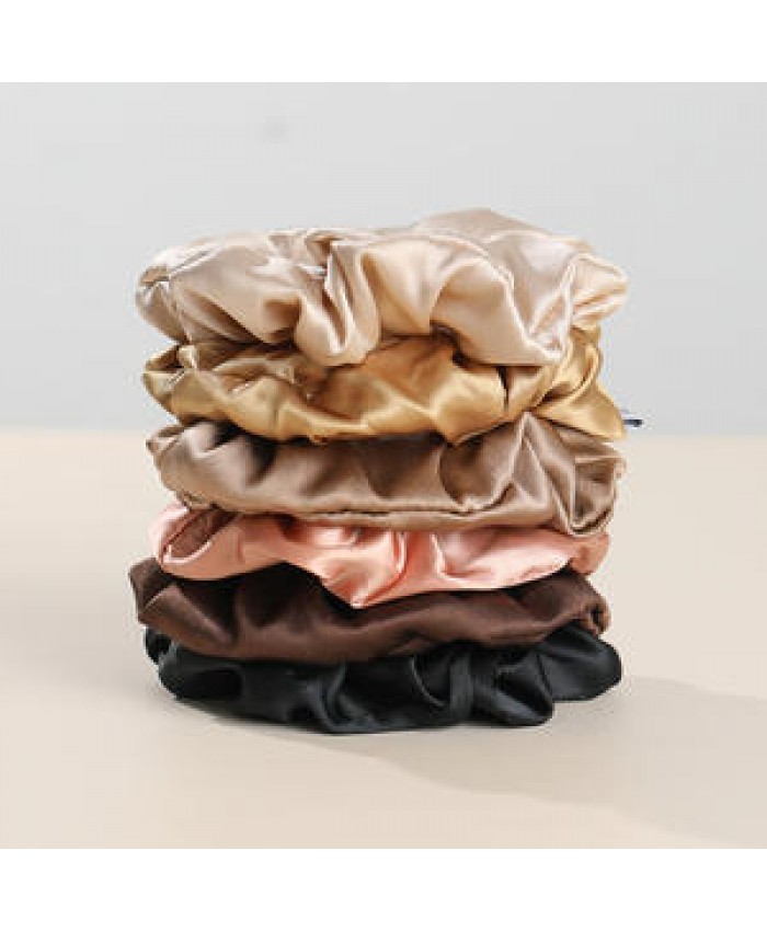 New Arrival All Skin Types Fashion Style Large Silk Hair Ties Scrunchies Big For Girls