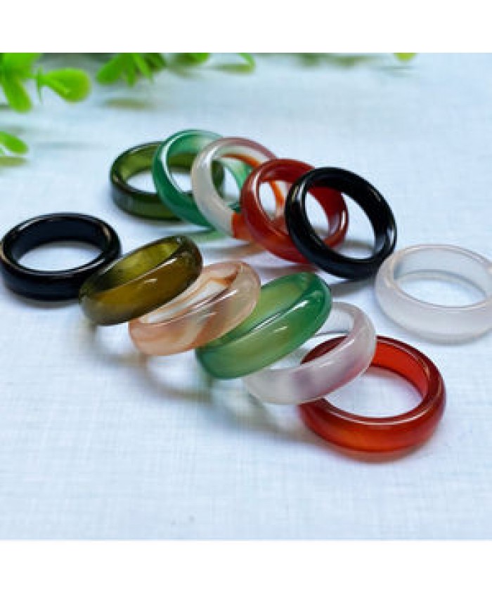 natural stone jade rings green jade ring for women