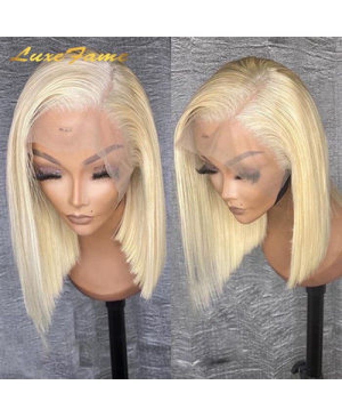 Guangzhou Frontal Blonde 613 Bob Wig,Brazilian Human Hair Lace Front Wig For Black Women,Lace Wig 100% Virgin Bob Wig Human Hair