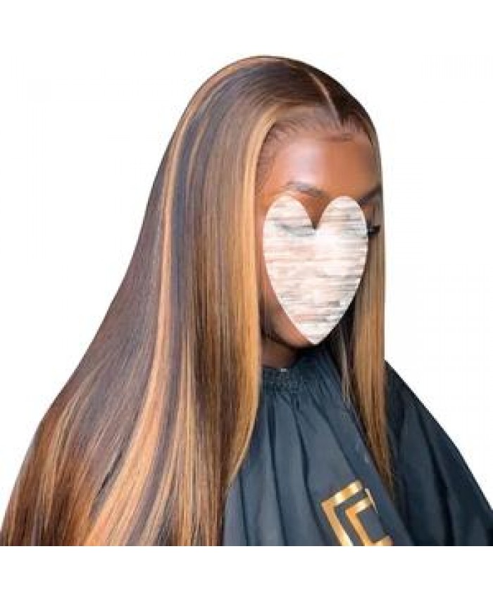 closure straight lace front wig full hd ombre natural coloured human hair wigs bob frontal wigs For Women human hair 30 inch