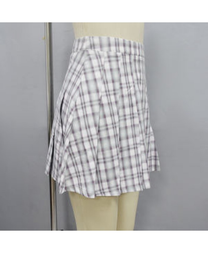 Good Price Of Ladies Plaid Pleated Short Skirt 100% Cotton Plaid Pleat Skirt